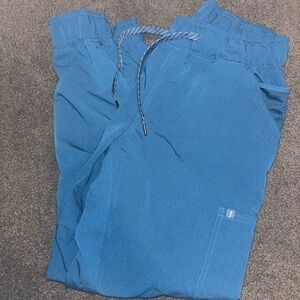 Jaanuu scrub bottoms both size small, teal blue and black joggers